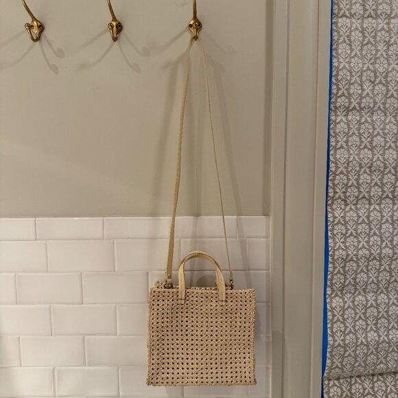 Clare V. -- Petit Simple Tote — Cream Rattan - Picture 2 of 4